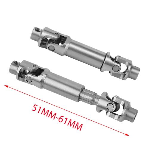 2PCS Stainless Steel Center Slider Driveshaft Set for LOSI Mini LMT 1/18 4X4 Brushed Monster Truck RTR LOS01026 Metal Upgrade Part