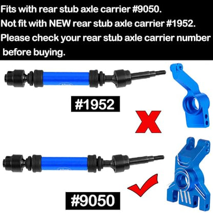 RC Upgrades Part for Stampede Slash Rustler JatO 4X4 VXL/BL-2s,RC #45 Steel CVD Drive Shafts,Harden Front Rear Driveshaft Axles Hops up(4PCS),Replace #9051#9052 Navy Blue - color: Navy Blue(4pcs)