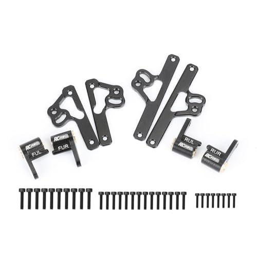 RCAWD SCX24 Shock Flex Blades Extended Travel Adjustable Shocks Mount Suspension Upgrade for AXIAL SCX24 Upgrades 1/24 RC Crawler Black - color: Black