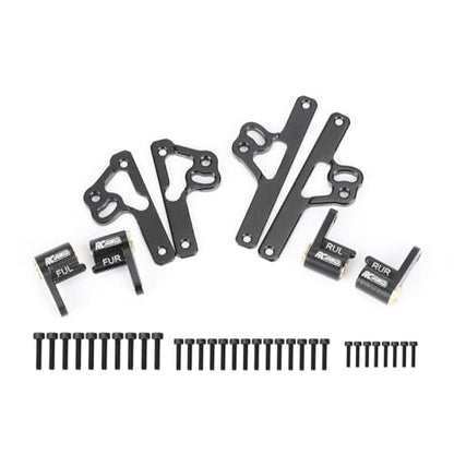 RCAWD SCX24 Shock Flex Blades Extended Travel Adjustable Shocks Mount Suspension Upgrade for AXIAL SCX24 Upgrades 1/24 RC Crawler Black - color: Black