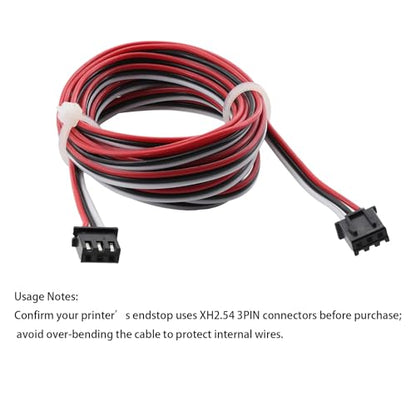 4Pcs 3D Printer Endstop Extension Cables XH2.54 3PIN Connector Cable 2 Meters, Ender 3 Limit Switch Extension Cable – Compatible with Creality Ender 3/5/CR10 – Extension Wire for Limit Switches, - style: 4Pcs 3D Printer Endstop Extension Cables