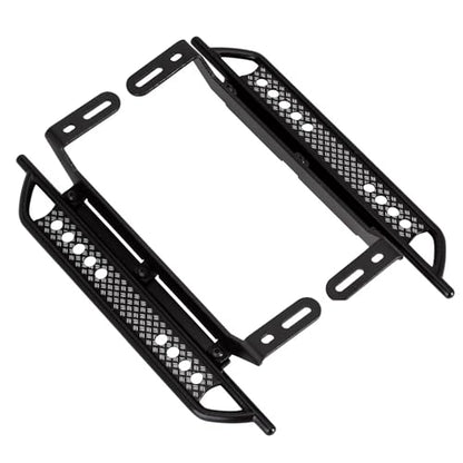 RC Models Parts For TRX-4 1/10 1 Set Black RC Crawler Car Metal Pedal For Rock Sliders Upgrade Remote Control Car Repair Parts(Size 2) - size: Size 2