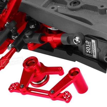 Upgrade Parts for Rustler/Stampede 2WD(VXL), Front/Rear Suspension A-Arms,Steering Blocks,Caster Blocks C-Hubs,Stub Axle Carriers,Shock Towers,Steering Bellcrank,RCarmumb Aluminum RC Hop-Up,Red - color: Red(1set)