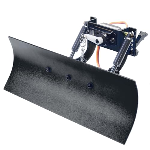 1/24 Snow Plow Kit Upgrade for SCX24 RC Cars | Fits SCX24 - Aluminum Upgrade - Replacement Parts - Black - color: Black