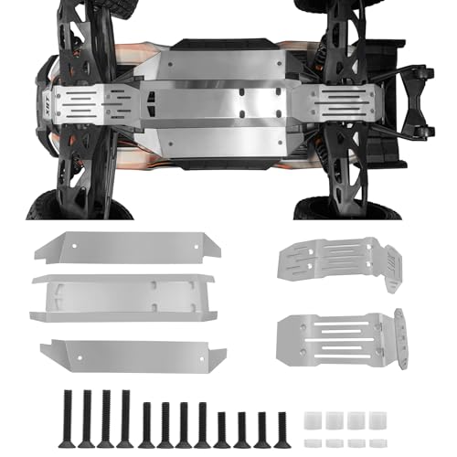 Stainless Steel Front Rear Center Skid Plate Chassis Protector Guard Armor for 1/6th XRT 8S RC Crawler Car Upgrades