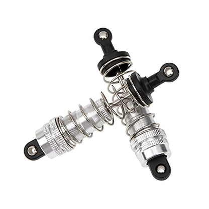 2Pcs Vgoohobby Aluminum Alloy Shock Absorber Damper Suspension Upgrade Parts Compatible with WLtoys 144001 1/14 RC Car Buggy (Silver) - color: Silver