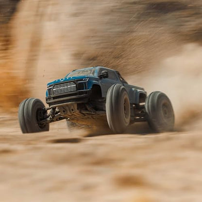 ARRMA RC Truck 1/10 Big Rock 4X4 223S BLX BRUSHLESS Street Truck RTR (Batteries and Charger Not Included) with DSC, (Blue), ARA4312V4T3 - color: Blue