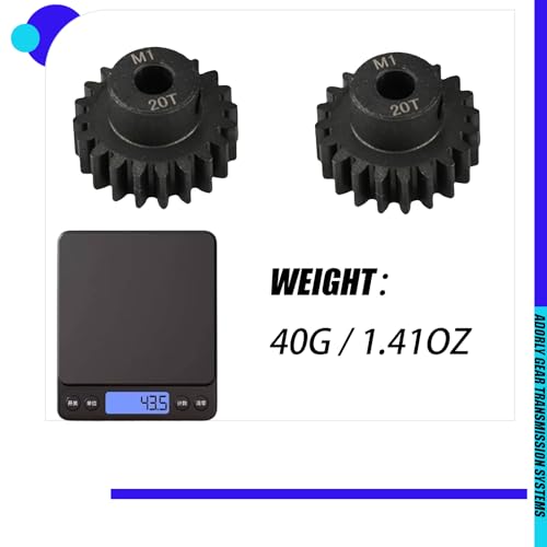 2Pcs Hardened Steel 20T Motor Pinion Gear for Traxxas 1/5 X-Maxx XMAXX 6S 8S 1/6 XRT 1/10 EREVO 2.0 Maxx Upgrade Parts