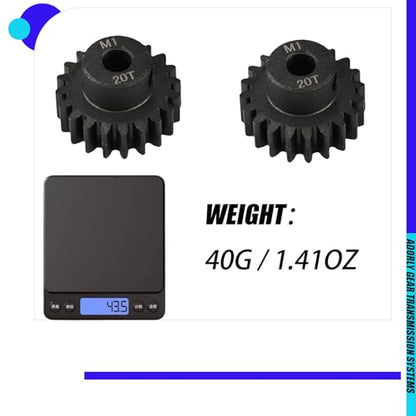 2Pcs Hardened Steel 20T Motor Pinion Gear for Traxxas 1/5 X-Maxx XMAXX 6S 8S 1/6 XRT 1/10 EREVO 2.0 Maxx Upgrade Parts
