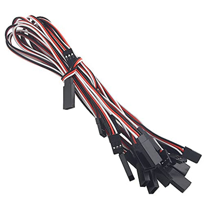 WMYCONGCONG 50 PCS Servo Extension Lead Wire Cable Male to Female 3 Pin for Futaba JR Servo Extension Connection 5 Sizes