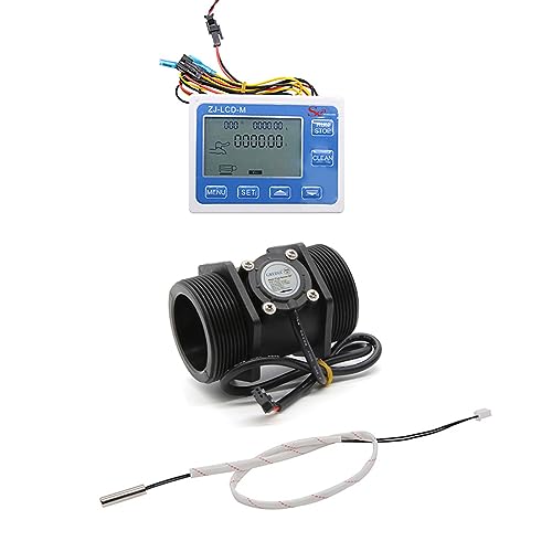 Digital LCD Display Quantitative Controller Water Control + 2" Hall Effect Flow Sensor Flowmeter - size: G2" male thread