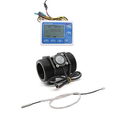 Digital LCD Display Quantitative Controller Water Control + 2" Hall Effect Flow Sensor Flowmeter - size: G2" male thread