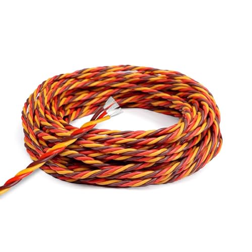 26awg Servo Extension Cable Wire 32 feet 30 Cores Lead 3-pin Line for Futaba JR RC Servo Hobby Model Drones Boats Planes DIY Accessories(E252-1)