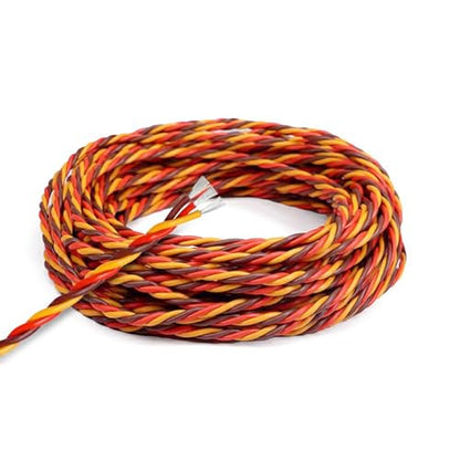 26awg Servo Extension Cable Wire 32 feet 30 Cores Lead 3-pin Line for Futaba JR RC Servo Hobby Model Drones Boats Planes DIY Accessories(E252-1)