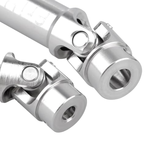 2Pcs FriHobby Stainless Steel RC Drive Shaft Metal Transmission Shaft CVD Compatible with TRX4M Defender Bronco 1/18 Crawler Upgrades Parts (Silver) - color: Silver