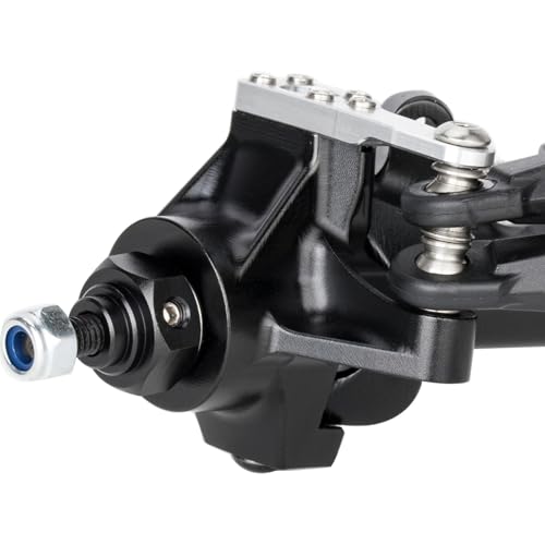 F10T Offset Straight Axle,CNC Machined Aluminum Front Rear Axle Set for VS4-10 SCX10 II Leaf Chassis 1/10 Scale RC Crawler Built (Black) - color: Black