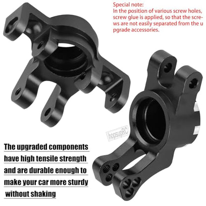 RC Upgrades Parts for 1/16 Mojave Grom 223S DSC 4X4 RTR,1/16 Mojave Grom 4X4 RTR,Front Steering Block Knuckles&Rear Hubs&C-Hubs Caster Blocks Hops Up,Replace ARA330841,Black - color: Black(upgrades Part)