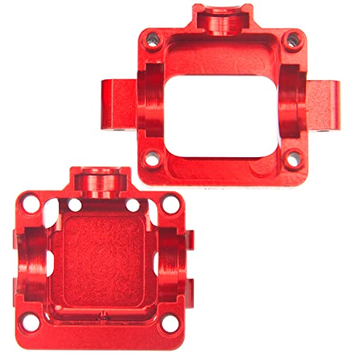 Aluminum Alloy Differential Gearbox Housing Cover Gear Box Shell Compatible with Wltoys 284131 K969 K989 P929 1/28 RC Car (Red) - color: Red