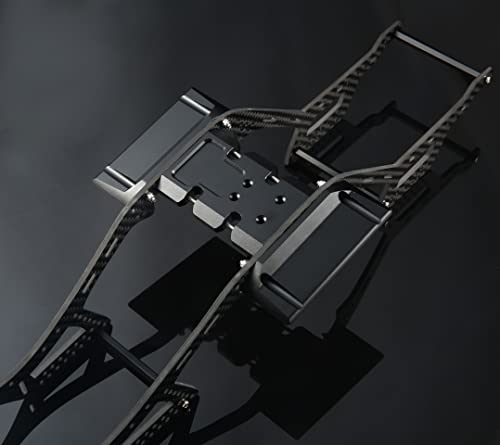 RC Chassis Kit, Carbon Fiber LCG Chassis, Cheater Rigs Frame Rails, Gen2 Lightweight Thickened for 1/10 RC Rock Crawler Axial SCX10 I II Element Enduro (Gen2 LCG Chassis Kit)