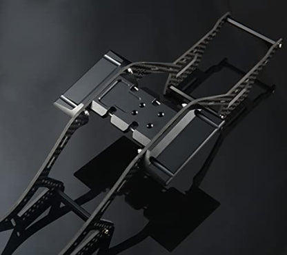 RC Chassis Kit, Carbon Fiber LCG Chassis, Cheater Rigs Frame Rails, Gen2 Lightweight Thickened for 1/10 RC Rock Crawler Axial SCX10 I II Element Enduro (Gen2 LCG Chassis Kit)