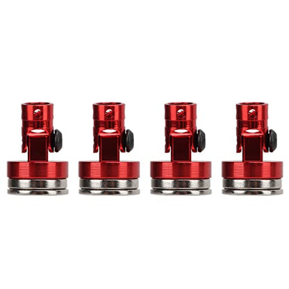 Keenso Light Aluminum Alloy RC Magnetic Body Post Set, Improve The Appearance of Your RC Car, 4 Pieces of RC Body for 1/8 1/10 Fans of Remote Control Vehicles (#1) - color: Red