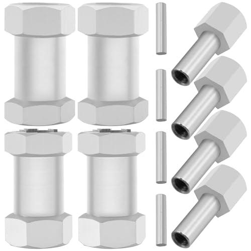 Alloy 12mm Wheel Hex Hub 15mm/20mm/25mm Offset Extension Drive Adapter Compatible with Axial SCX10 Wraith Gen7 Gen8 D90 Jeep Wrangler 1/10 RC Crawler (25mm) - size: 25mm