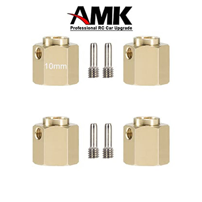 4pcs Brass Extended Wheel TRX4 Brass 10mm Wheel Hex Extended Adapter for RC Crawler TRX4 TRX-4 1/10 RC Hex Wheel Hubs Adapters (4pcs 10mm Wheel Hubs Adapters) - color: 4pcs 10mm Wheel Hubs Adapters