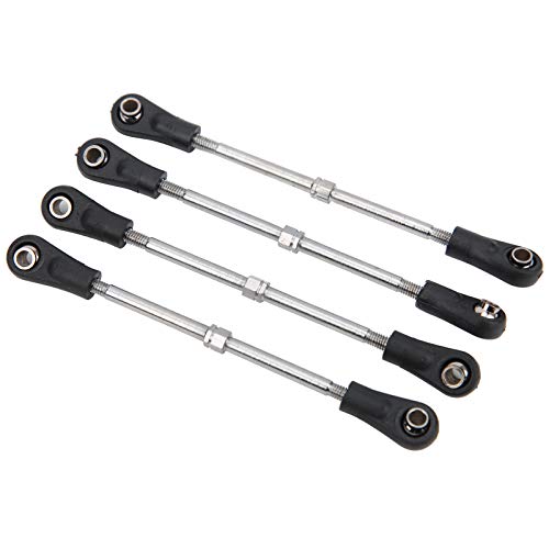 Adjustable Steering Linkage Rod Set for Truck Racing 1/10 RC Model Enhanced Performance Black 4Pcs