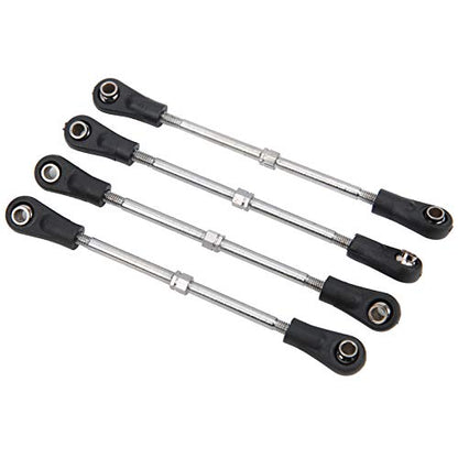 Adjustable Steering Linkage Rod Set for Truck Racing 1/10 RC Model Enhanced Performance Black 4Pcs