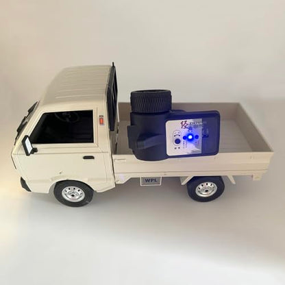 HLSFWDRIVE WPL D14 RC Kei Truck 4x4 Remote Control Drift Car 1/10 Scale | Suzuki RC Car 4WD Carry 2.4 GHz 280 Motor Proportional Throttle Seering Hobby Toy Adult 2 Batteries