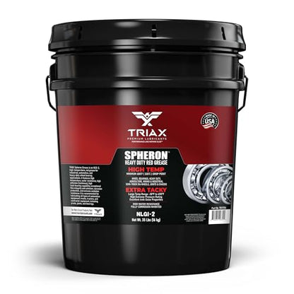 TRIAX Spheron High Temp Wheel Bearing Grease, Tacky Lithium Complex, Heavy Duty Waterproof (35 Pound Pail) - size: 35 Pound Pail