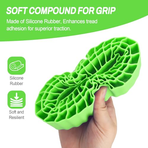Soft 2.2" Silicone Tire Inserts for RC Crawlers, 4-Pack — Fits 132–134 mm 5.25" OD, 125×45 mm — Waterproof, Sidewall Stabilization, Traction and Climbing Control (Green) - color: Green