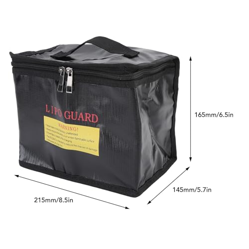 Fireproof RC Battery Storage Bag | Explosion Proof Safe Pouch with Handle and Zipper for Charging