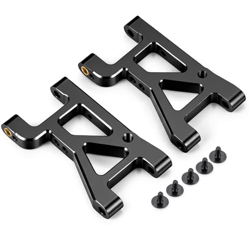 RC Aluminum Alloy Front & Rear Lower Suspension Arms Set Compatible with Tamiya XV01 1/10 RC Drift Car Upgrade Replace Parts, High-Precision XV01 Lower Swing Arms Set (Black) - color: Black