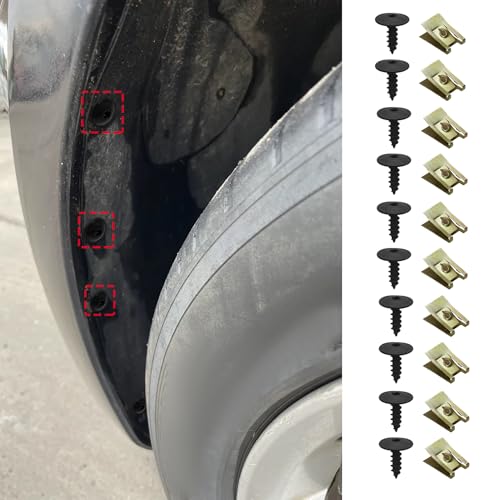 20PCS Fender Bumper Cover, Bumper Cover Screws, Automobile Body Fasteners Kit, Automotive Interior Accessories Car U Clip with Screw Assortment Kit Fit for Audi A3 A4 A5 A6 A7 A8 Q5 S6 R8