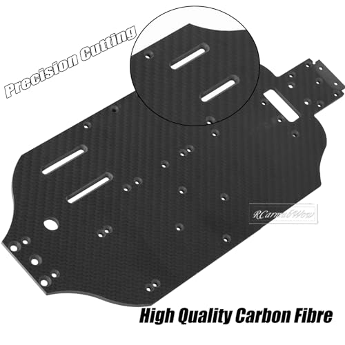 RC Carbon Fibre Chassis Armor Skid Plate Protecter Guard Upgrades Part for 1/10 Slash 4X4 4WD VXL,Front Center Rear Chassis Guard Plate,Silver - color: Silver(1set)