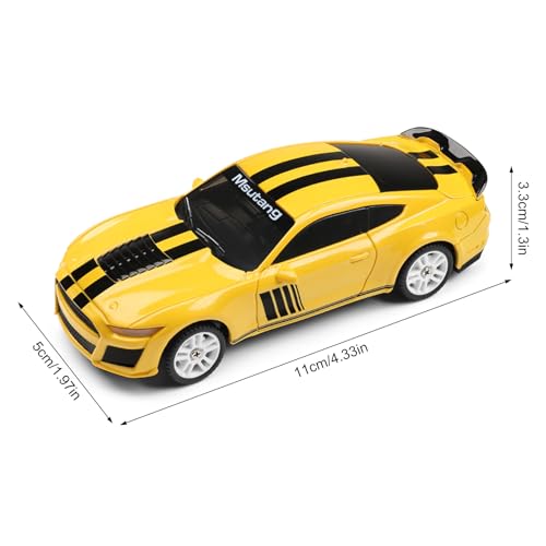 GoolRC WLtoys K4308 RC Drift Car, 1:43 Scale Remote Control Car, 4WD Full Proportional Mini RC Cars with Gyroscope, LED Lights, High Speed Racing Vehicle for Adults (Yellow) - color: Yellow