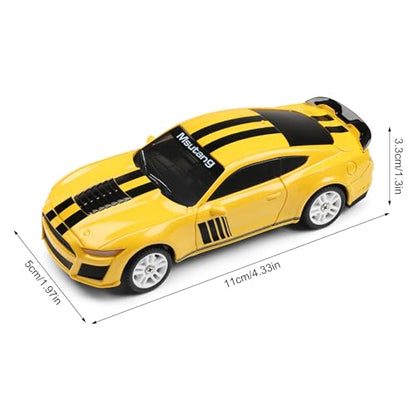 GoolRC WLtoys K4308 RC Drift Car, 1:43 Scale Remote Control Car, 4WD Full Proportional Mini RC Cars with Gyroscope, LED Lights, High Speed Racing Vehicle for Adults (Yellow) - color: Yellow