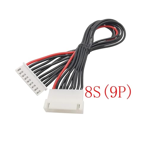5Pcs JST XH 2.54mm Pitch 2/3/4/5/6/8S Male to Female Cable Connector Lipo Battery Balance Charger Cable 20CM 22AWG Silicone Wire (Color : 8S-9Pin) - color: 8s-9pin