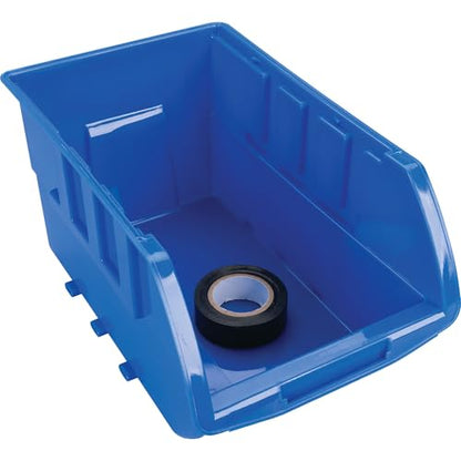 Performance Tool W5193 Half Bulk Bin Storage Rack with 32 Bins | Red and blue sorting trays. Black powder coated steel frame measures 45x37x11 in. Assembly hardware included - style: 47-Bin Half Storage Rack