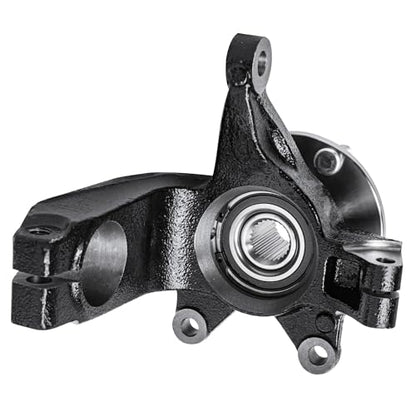 Detroit Axle - Front 4pc Steering Knuckles CV Axles for 06-11 Ford Focus | 2 CV Axles 2 Steering Knuckles & Wheel Bearing Hubs 2006 2007 2008 2009 2010 2011 [Auto Trans.] Replacement - size: 4UX47689/Kit