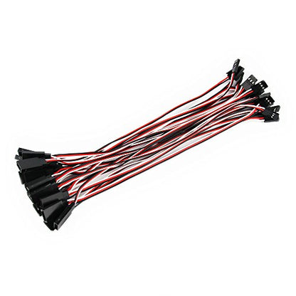 20pcs 7.87inch 20cm 200mm Male to Female JR Plug Servo Extension Lead Wire Cable for RC Quadcopter Airplane