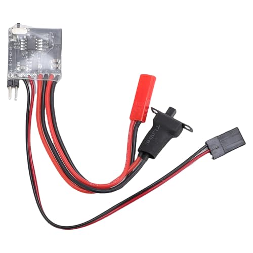 Drfeify RC 30A Brushed Motor ESC, Electronic Speed Controller with Brake for 1/16 1/18 1/24 RC Car Boat