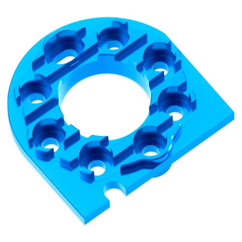 RC Aluminum Alloy Adjustable Motor Mount Plate Heat Sink Compatible with Tamiya TT01 TT01D TT01E 1/10 RC On Road Touring Car Motor Mount Chassis Upgrade Replacement Parts (Blue) - color: Blue