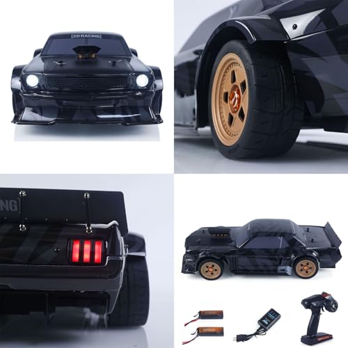 TOUCAN RC HOBBY 1/7 Racing EX07 Radio Control On-Road Car AWD RC Hypercar Adjustable Front Suspension Center Differential Disc Brake RTR - color: Black