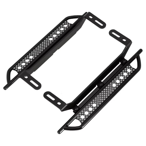 RC Models Parts For TRX-4 1/10 1 Set Black RC Crawler Car Metal Pedal For Rock Sliders Upgrade Remote Control Car Repair Parts(Size 2) - size: Size 2
