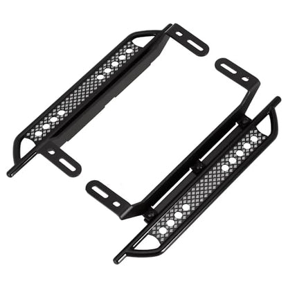 RC Models Parts For TRX-4 1/10 1 Set Black RC Crawler Car Metal Pedal For Rock Sliders Upgrade Remote Control Car Repair Parts(Size 2) - size: Size 2