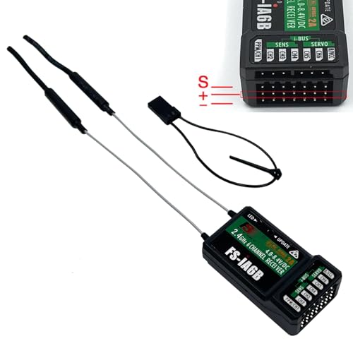 FS-iA6B Receiver 6CH for FLYSKY FS-i6 FS-i6X & FS-i6S RC Transmitter | 6 Channels 2.4GHz AFHDS2A | Support PWM PPM i.bus