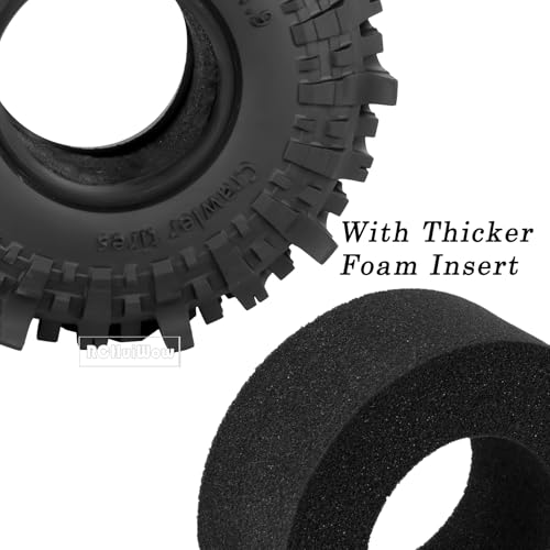 1.9 Inch RC Crawler Tires Skins Soft Rubber Off-Road Tyres for 1/10 TRX4 TRX6 SCX10 90046 AX103007 D90 Gen7 MST VS4-10,RCHuiWow High Grip Mud Terrain Tyres,StyleG - style: StyleG(4pcs)
