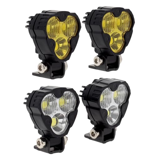 MEUS RACING RC Car LED Lights Kit 1/10 1/8 Scale RC Accessories for Axial SCX10 90046 Wraith Traxxas TRX4 TRX6 Redcat Gen8 1/10 1/8 RC Crawler Upgrades Parts. (4pcs Clover Lights) - style: 4pcs Clover Lights